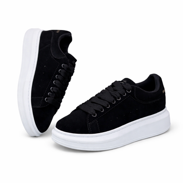 McQueen Oversized Velvet Black/White